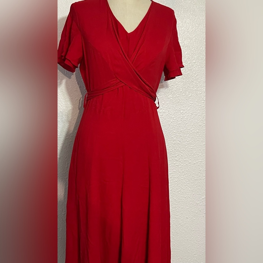 The J.peterman company vintage red dress size medium - Picture 3 of 10